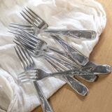 Set of 7 metal forks "Hortense"