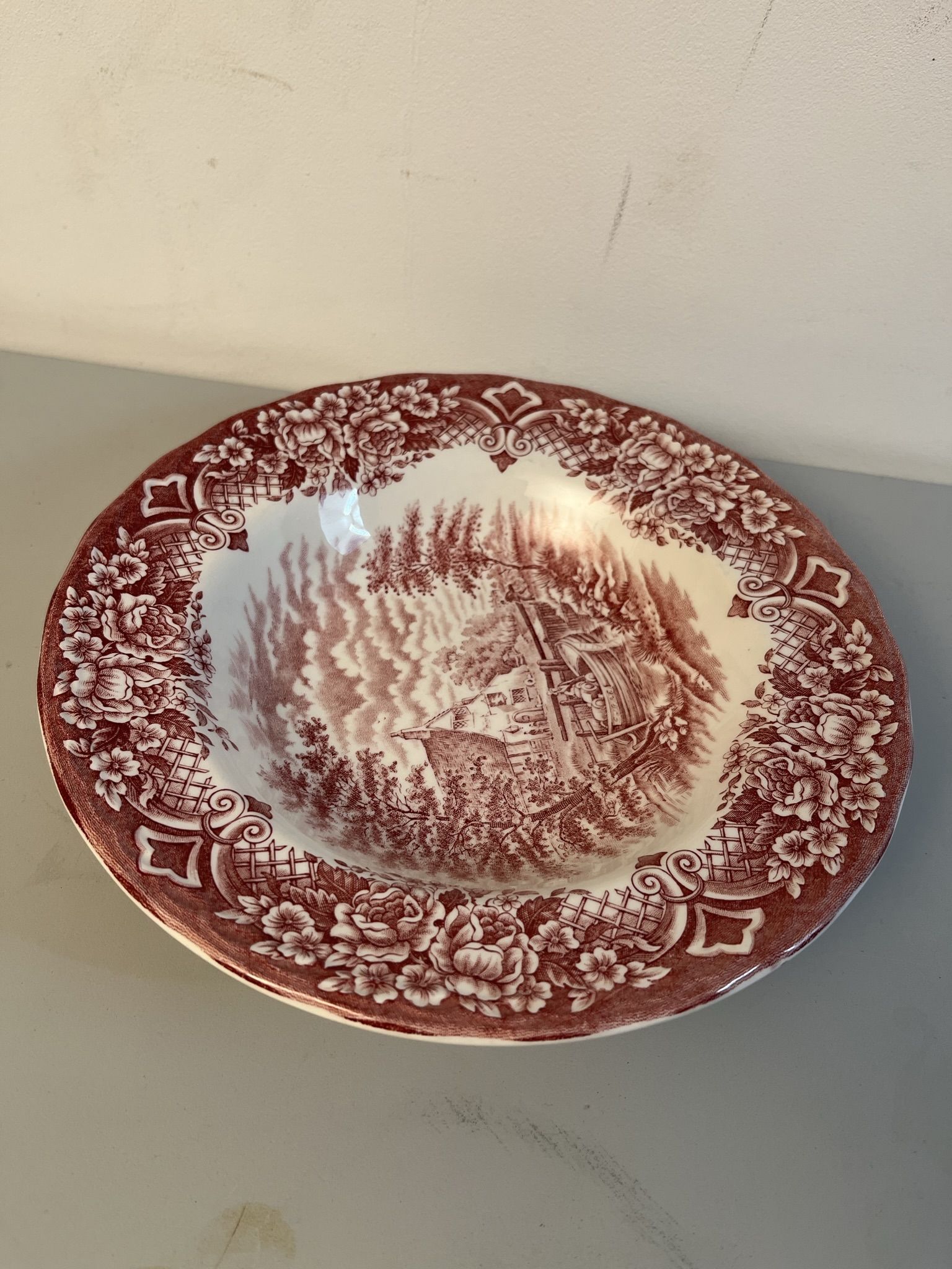 2 assiettes  creuse vintage  anglaise staffordshire england