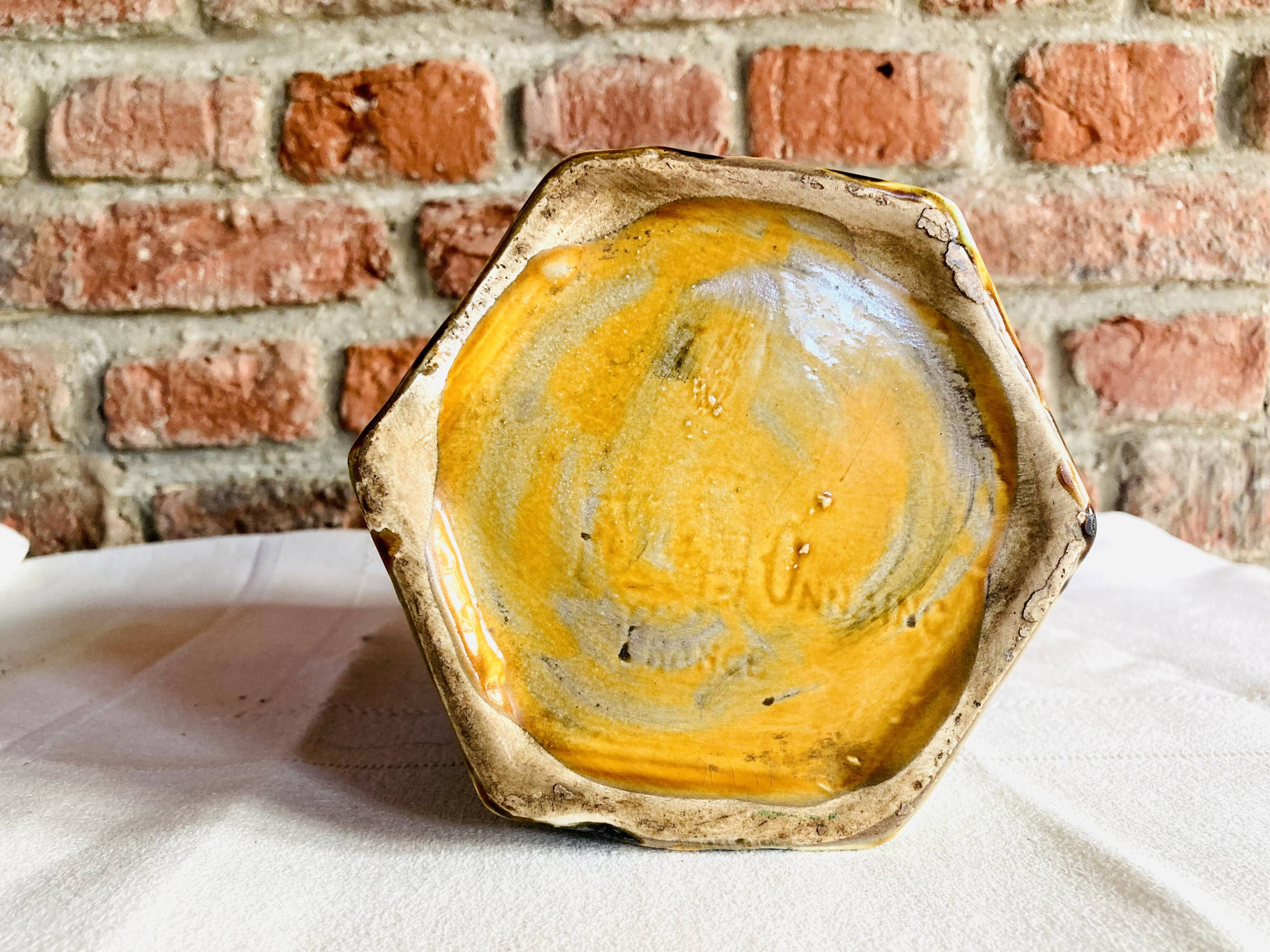 Vintage slip pitcher vase