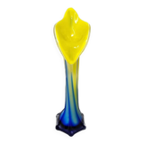 Vase étonnant Jack dans la chaire « Calla Lily » des années 1960 en verre de Murano.