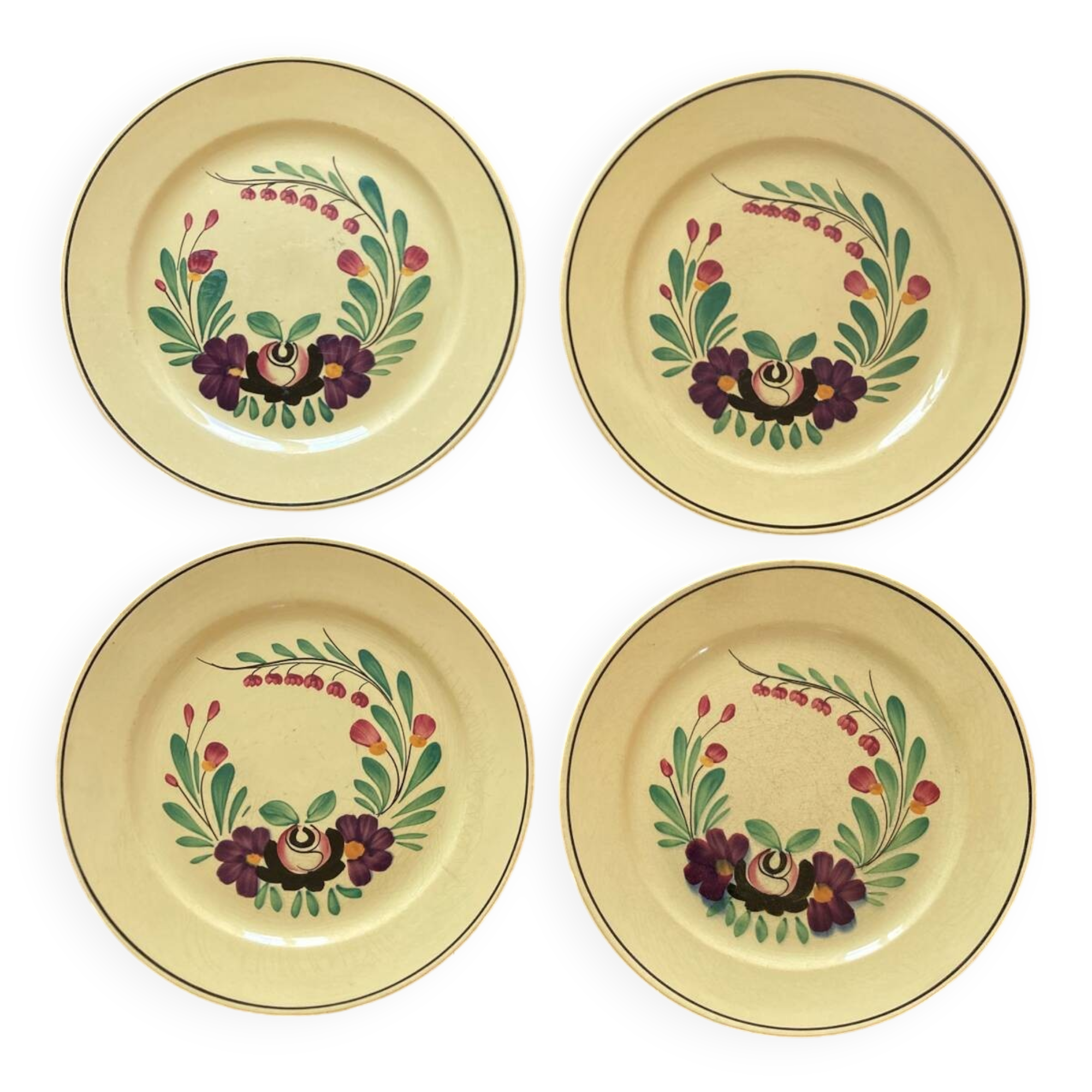 4 assiettes Sarreguemines