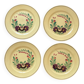 4 Sarreguemines plates