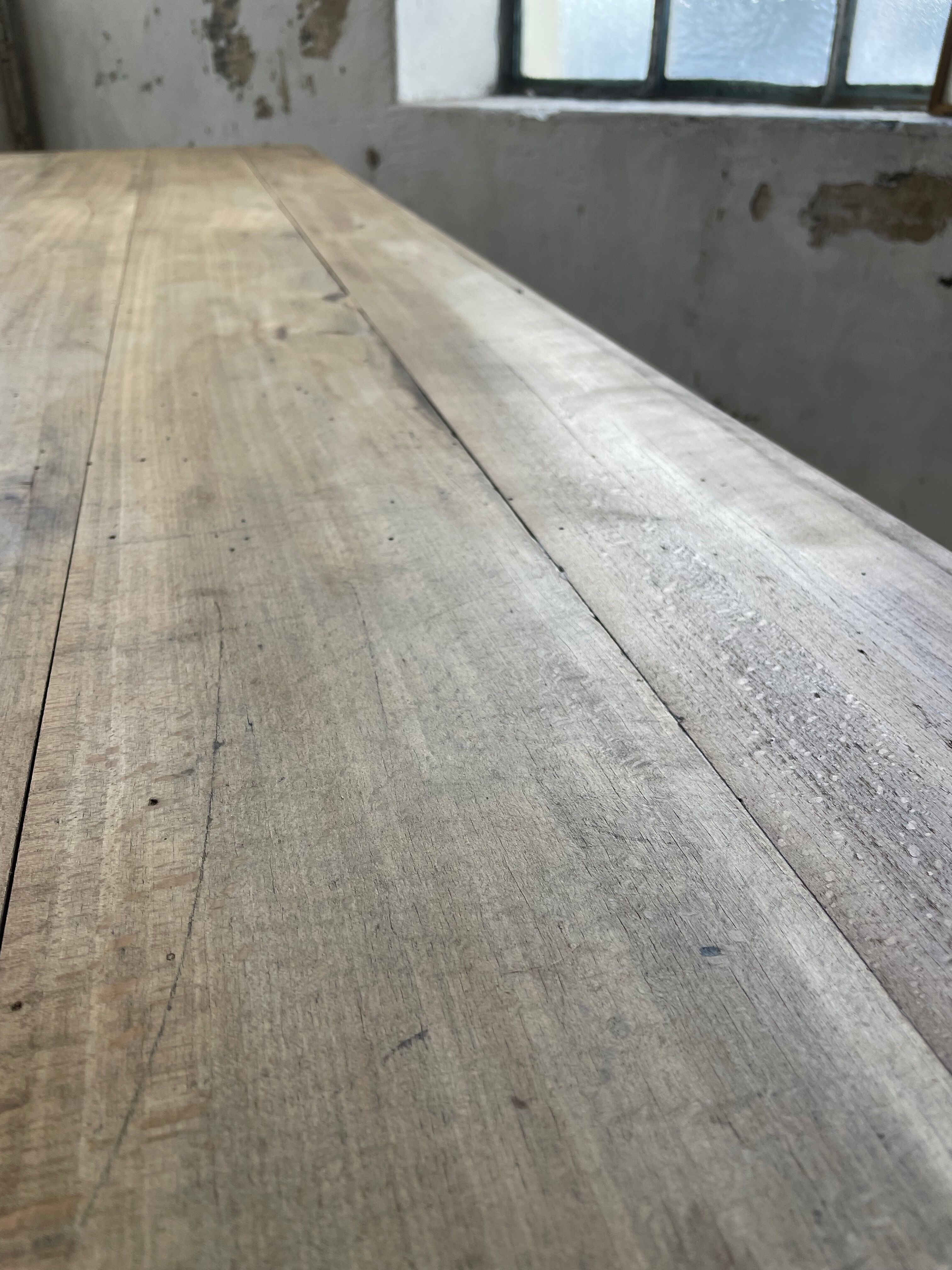 XL farmhouse table in beech and pine 3m