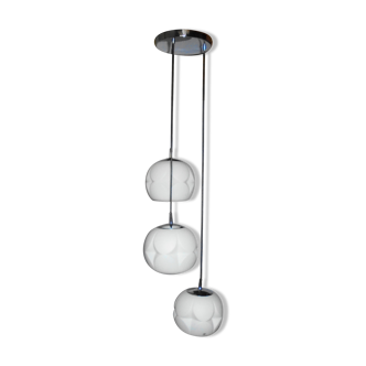 3 opaline waterfall chandelier Putzler from the 70s