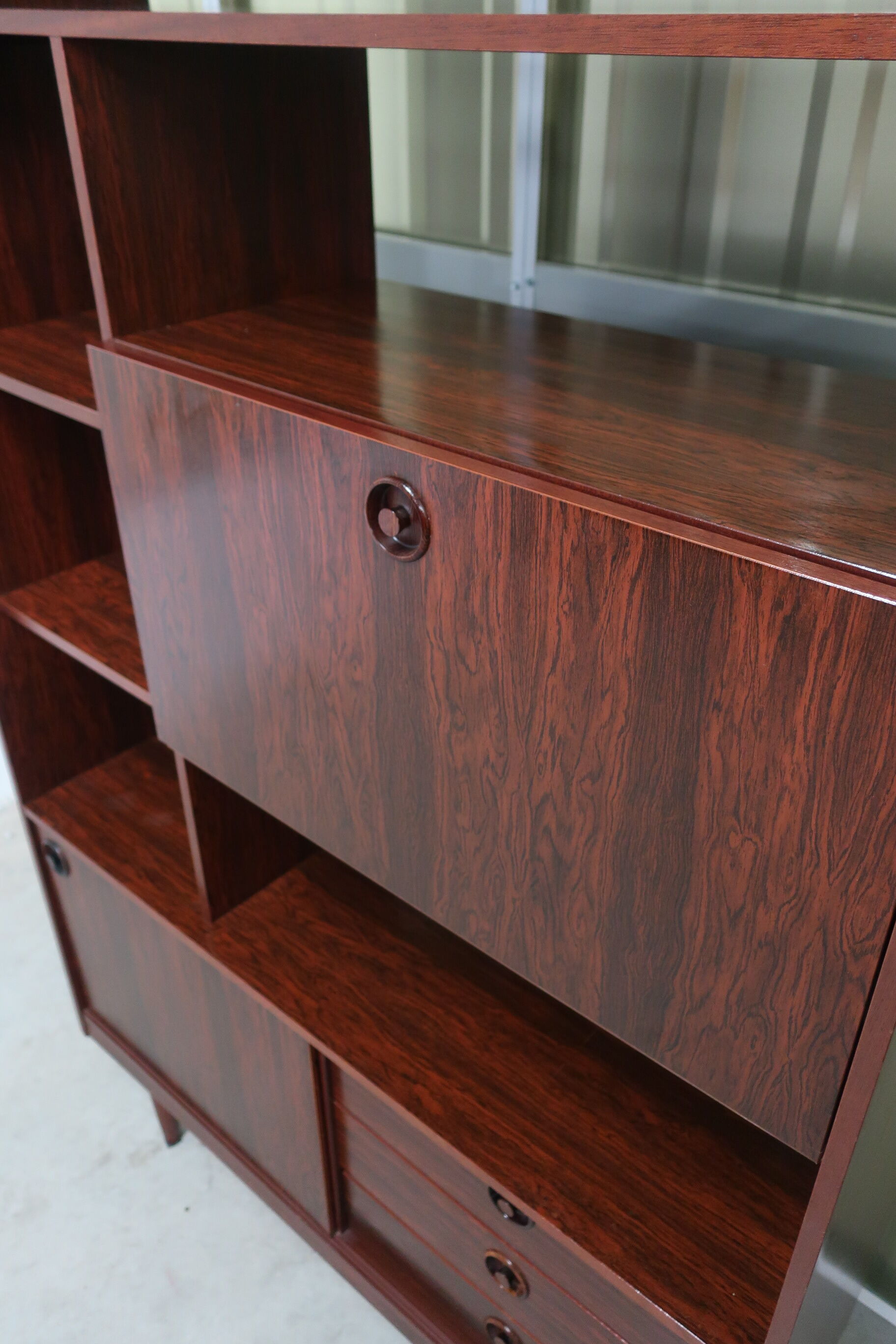 Room divider in rosewood of the 70s