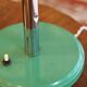 Bauhaus style desk lamp in green lacquered metal, circa 1950-60.