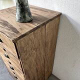 Small old vertical craft cabinet with 5 drawers