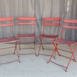 Set of 4 vintage folding garden chairs