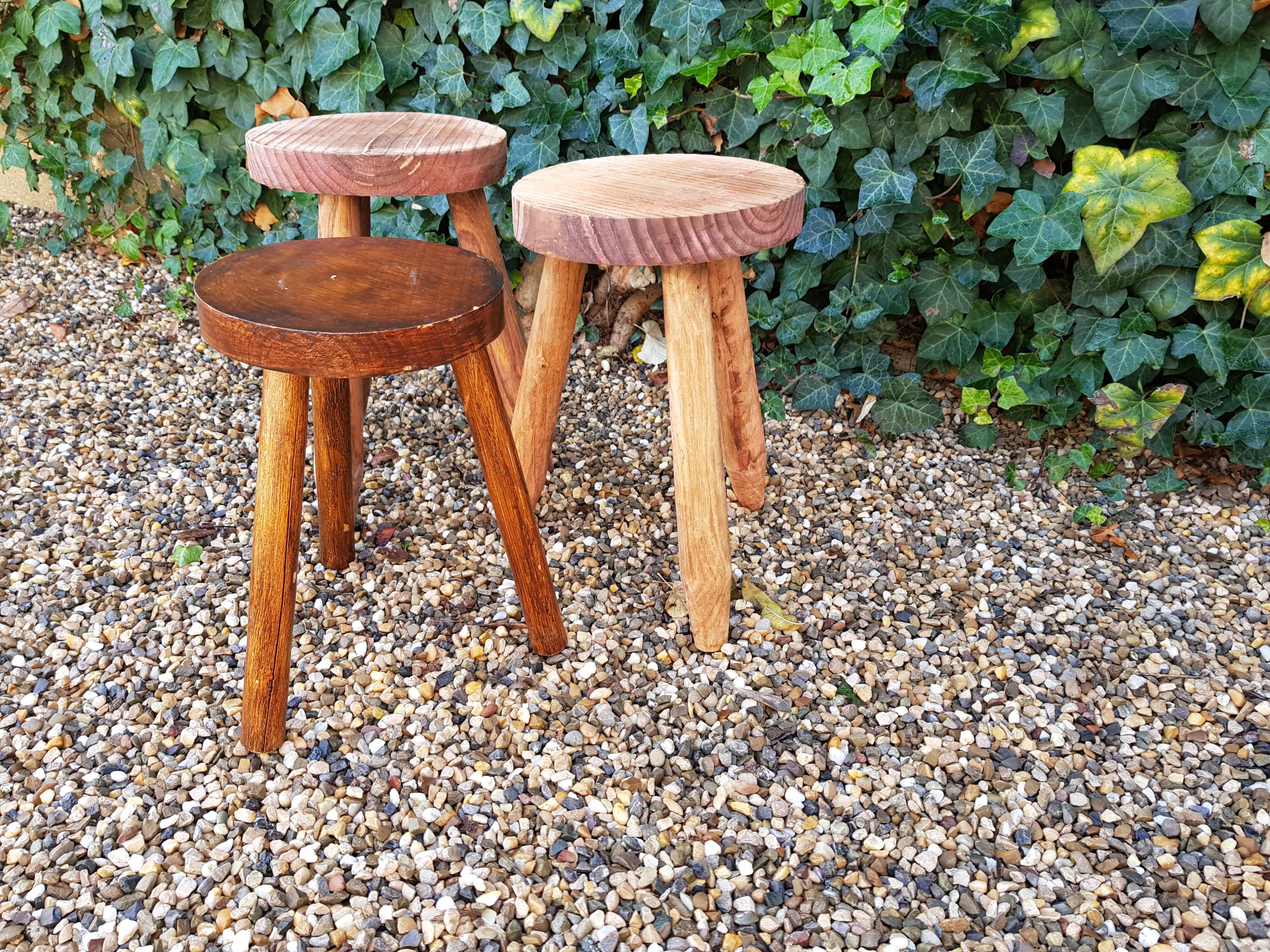 Set of 3 low stools