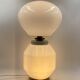 Space Age white glass table lamp, Faver Italy 1970s