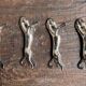 Set of 6 silver-plated horse knife rests L8 H2