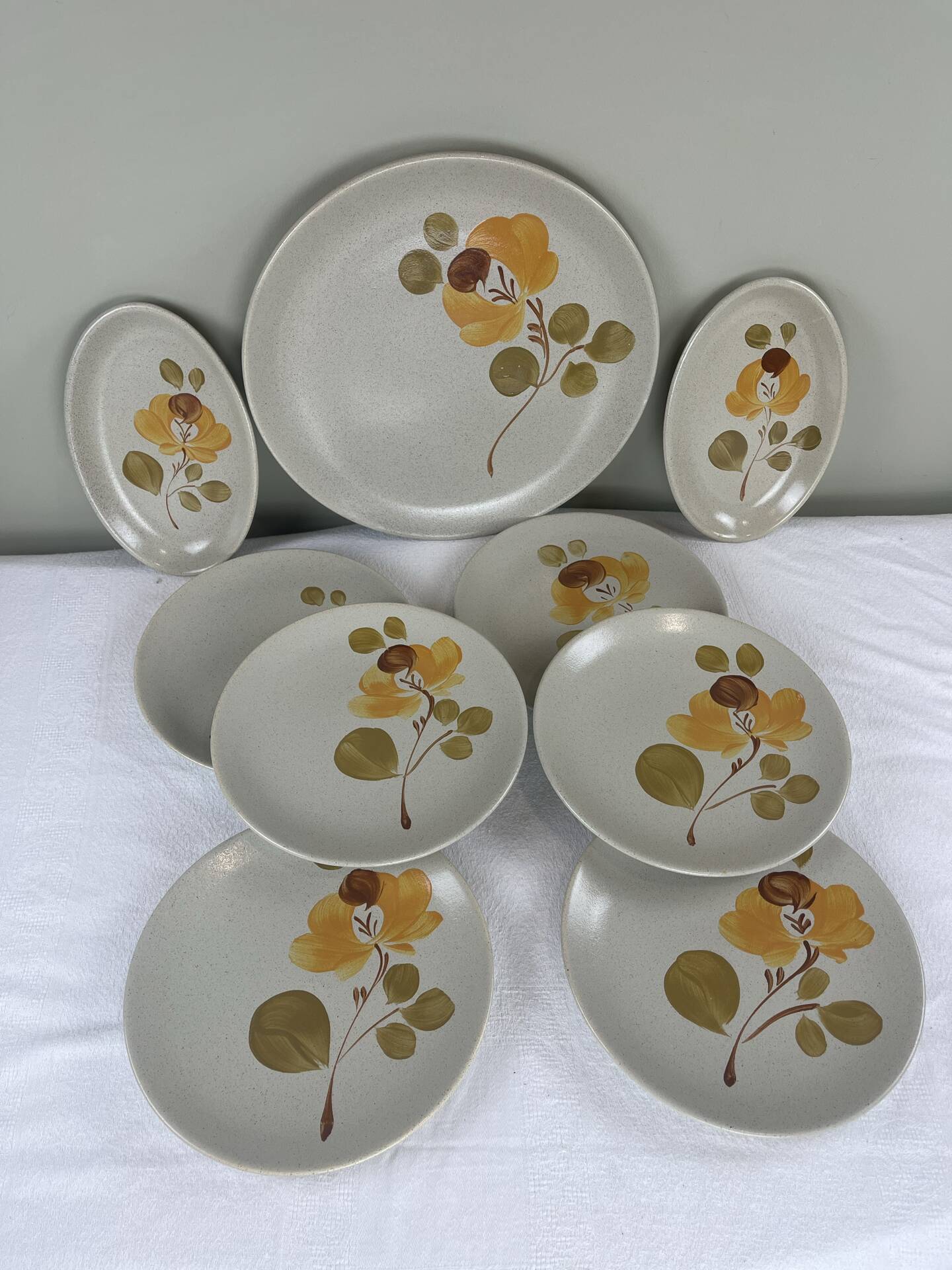 Hand-painted stoneware service