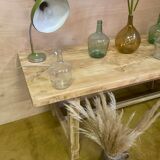 Table de ferme bois brut