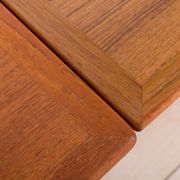 Table à manger extensible en teck avec panneaux cachés, Danemark, années 60