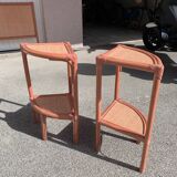 Headboard set and two rattan bedsides