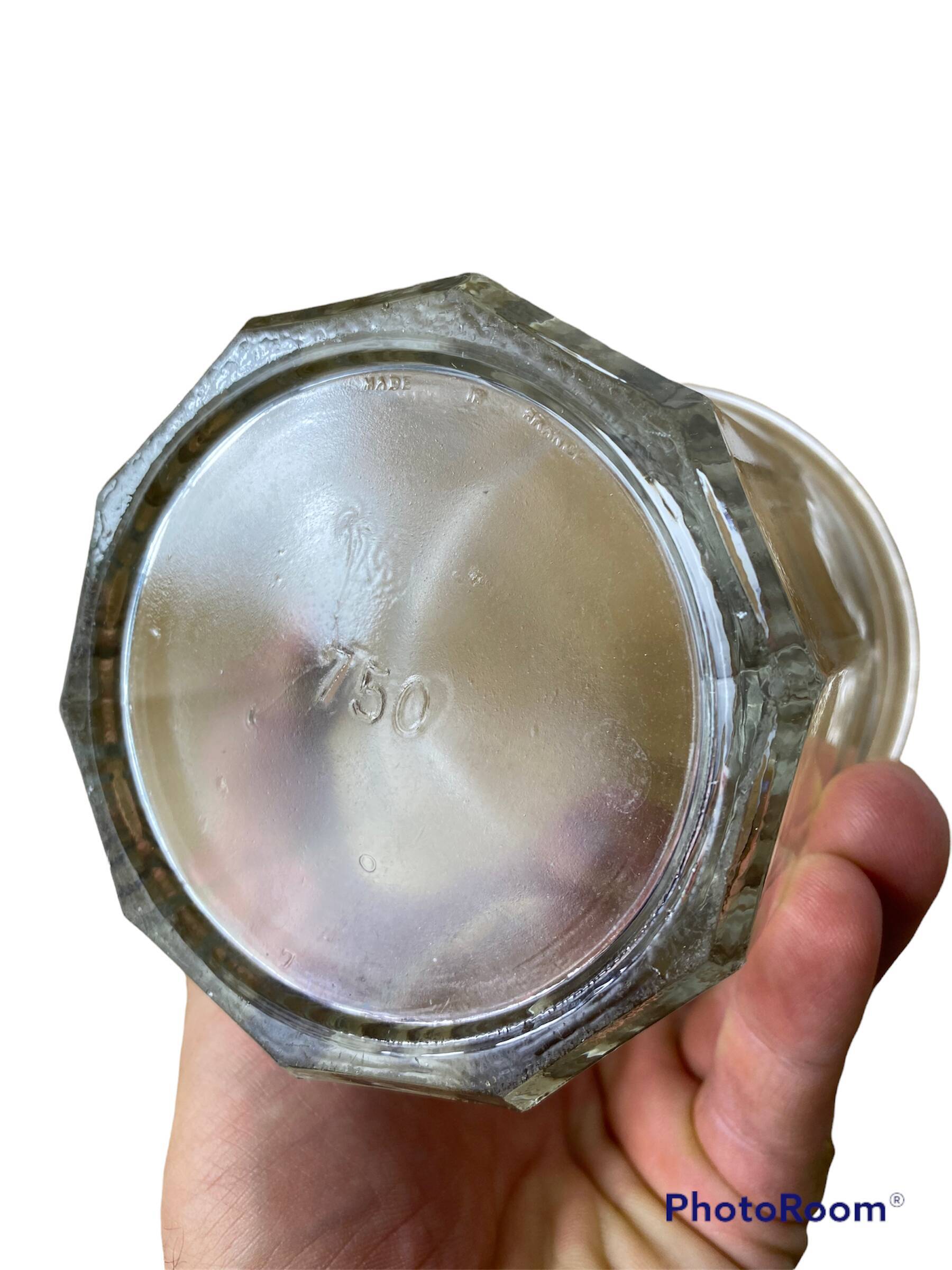 Set of two old jam jars