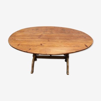 Table de vigneron table ovale plateau pivotant
