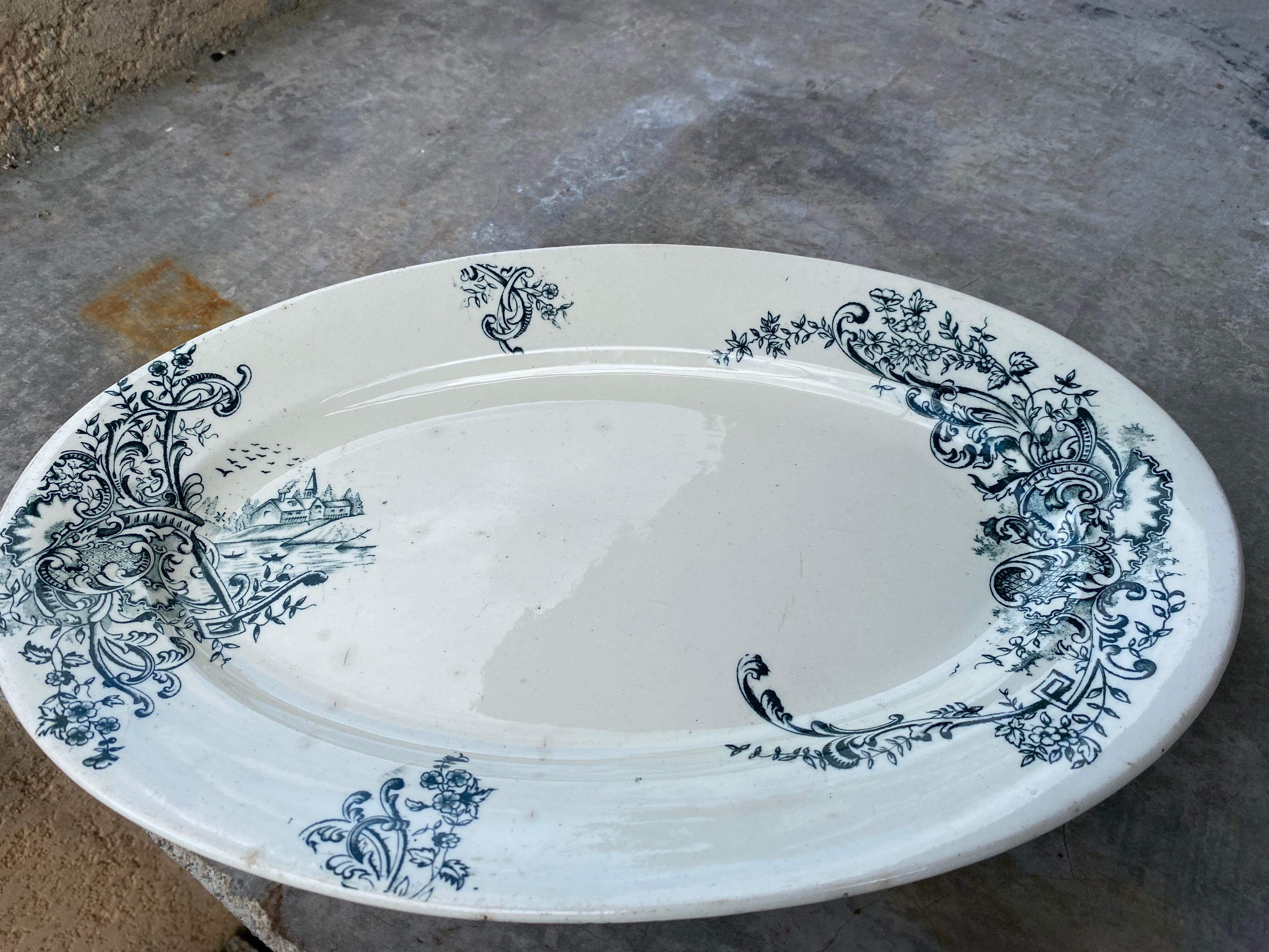 Antique oval serving platter – "Louis XV" model