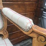 Pair of re-tapised Louis XV convertible chairs