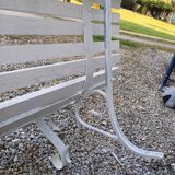 Wrought Iron and Wood Bench from the 60s