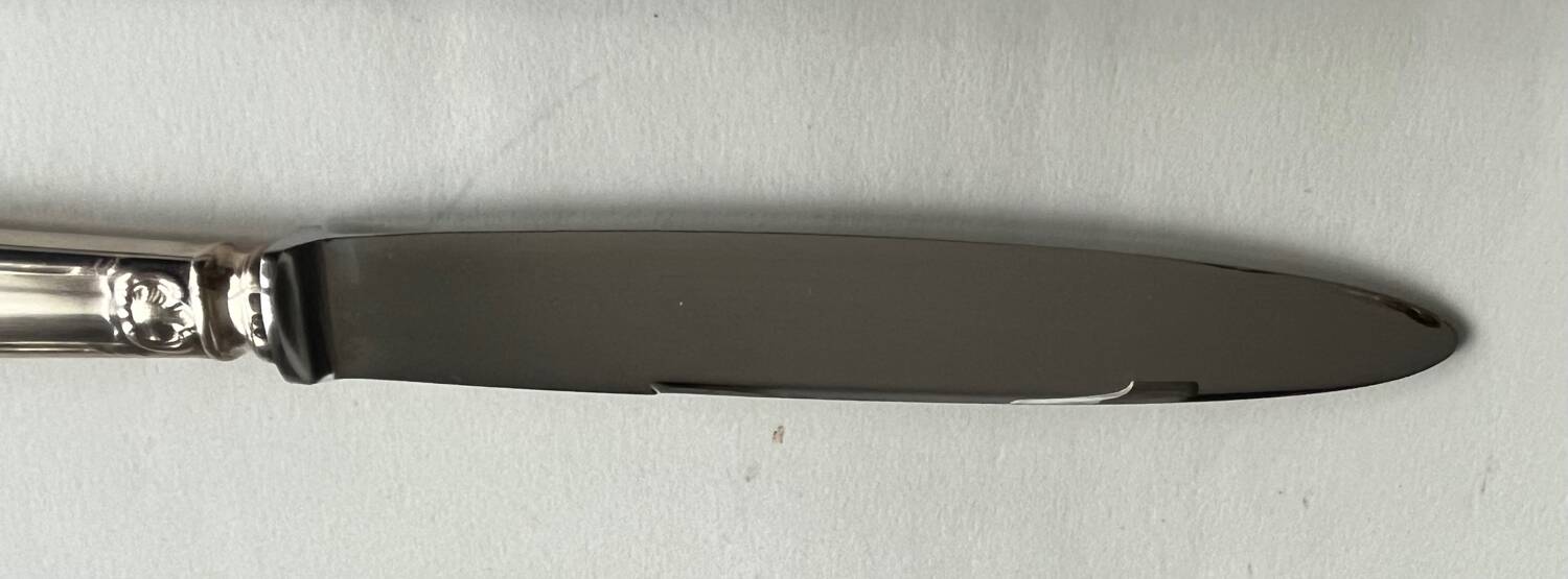 12 silver metal knives