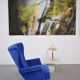 Austrian wingback armchair