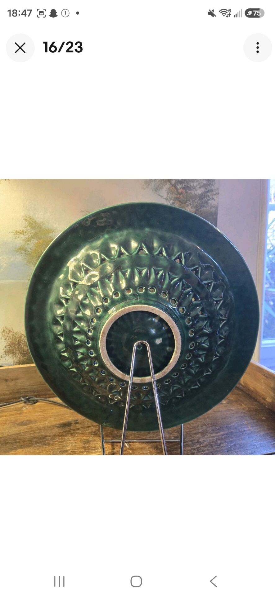 Magnificent and Huge Fruit Basket with Gold Highlights from the 50s-70s