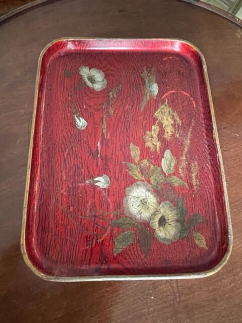 Empty tray pocket Napoleon III in lacquered wood.