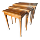 Set of 3 nesting tables in solid wood.