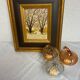 Oil on canvas signed “The two chestnut trees”