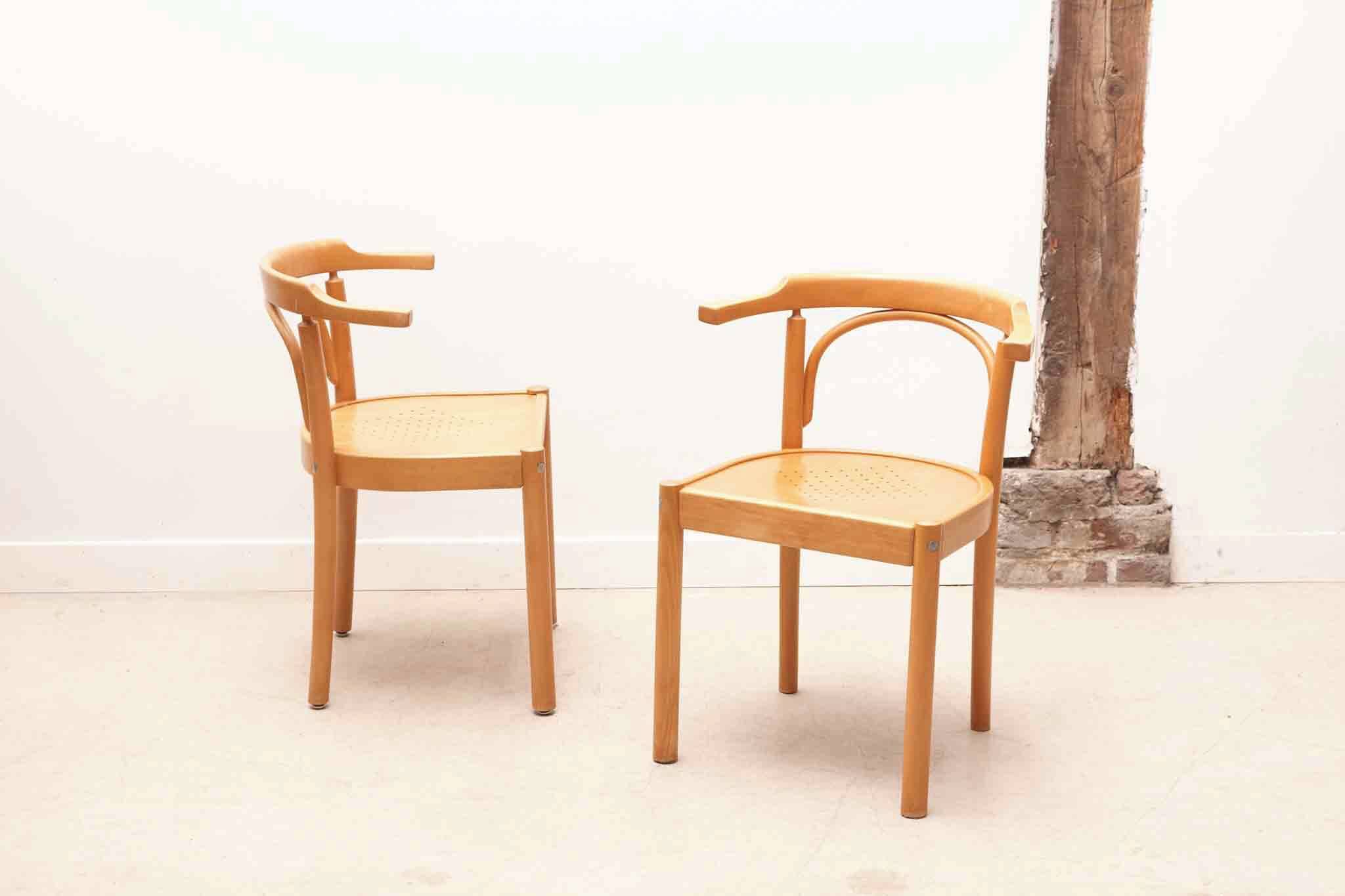 Vintage bistro chair in beech stain