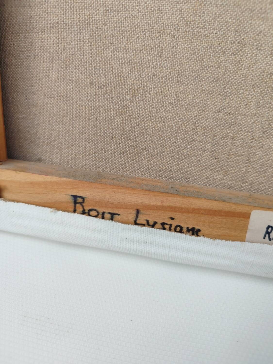 Oil on canvas, bouquet of flowers by Lysiane Boit.