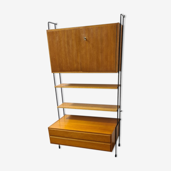 Vintage teak wall unit by Omnia Germany