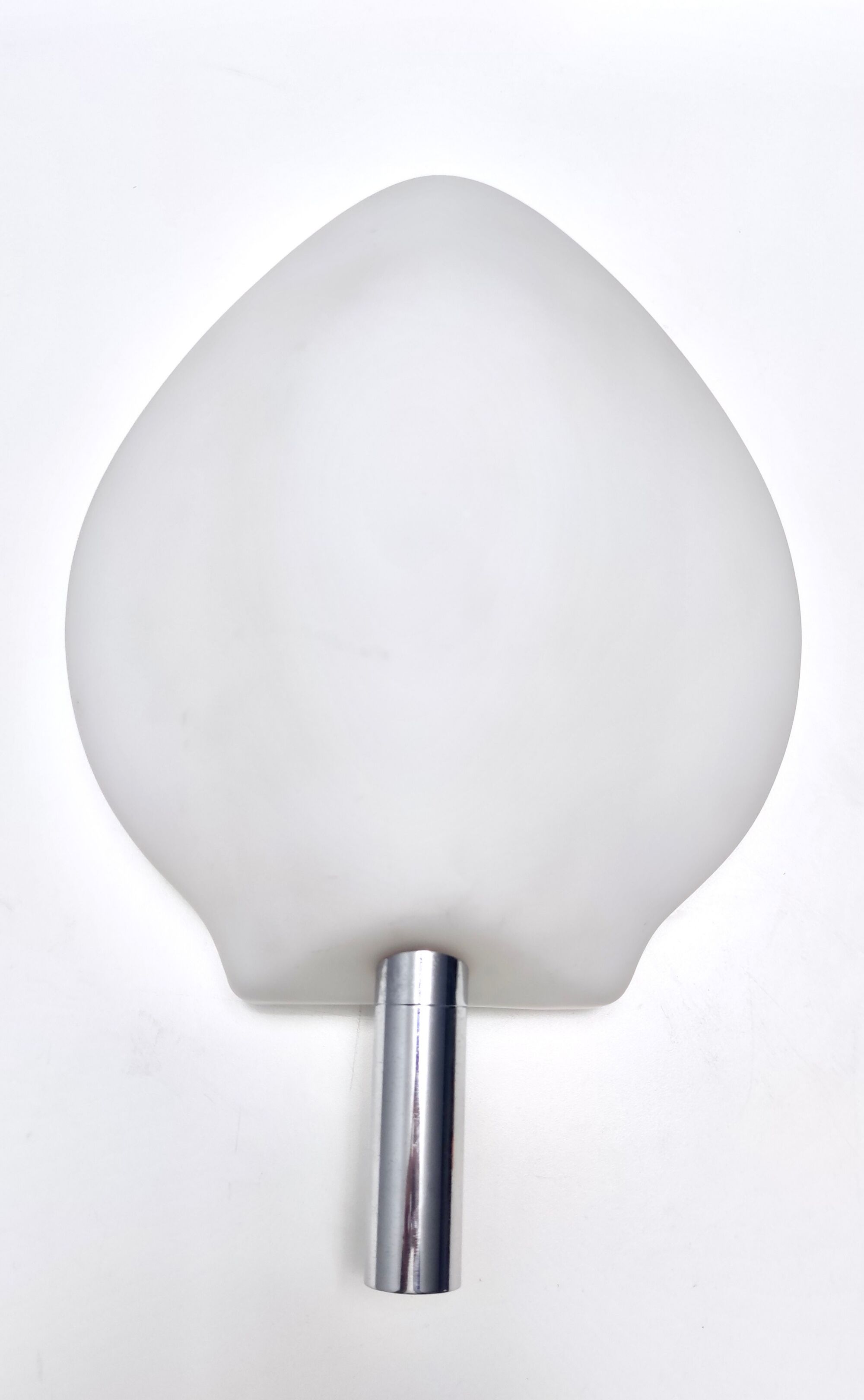 Postmodern opaline glass sconce no. 2299 by fontana arte, italy