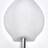 Postmodern opaline glass sconce no. 2299 by fontana arte, italy