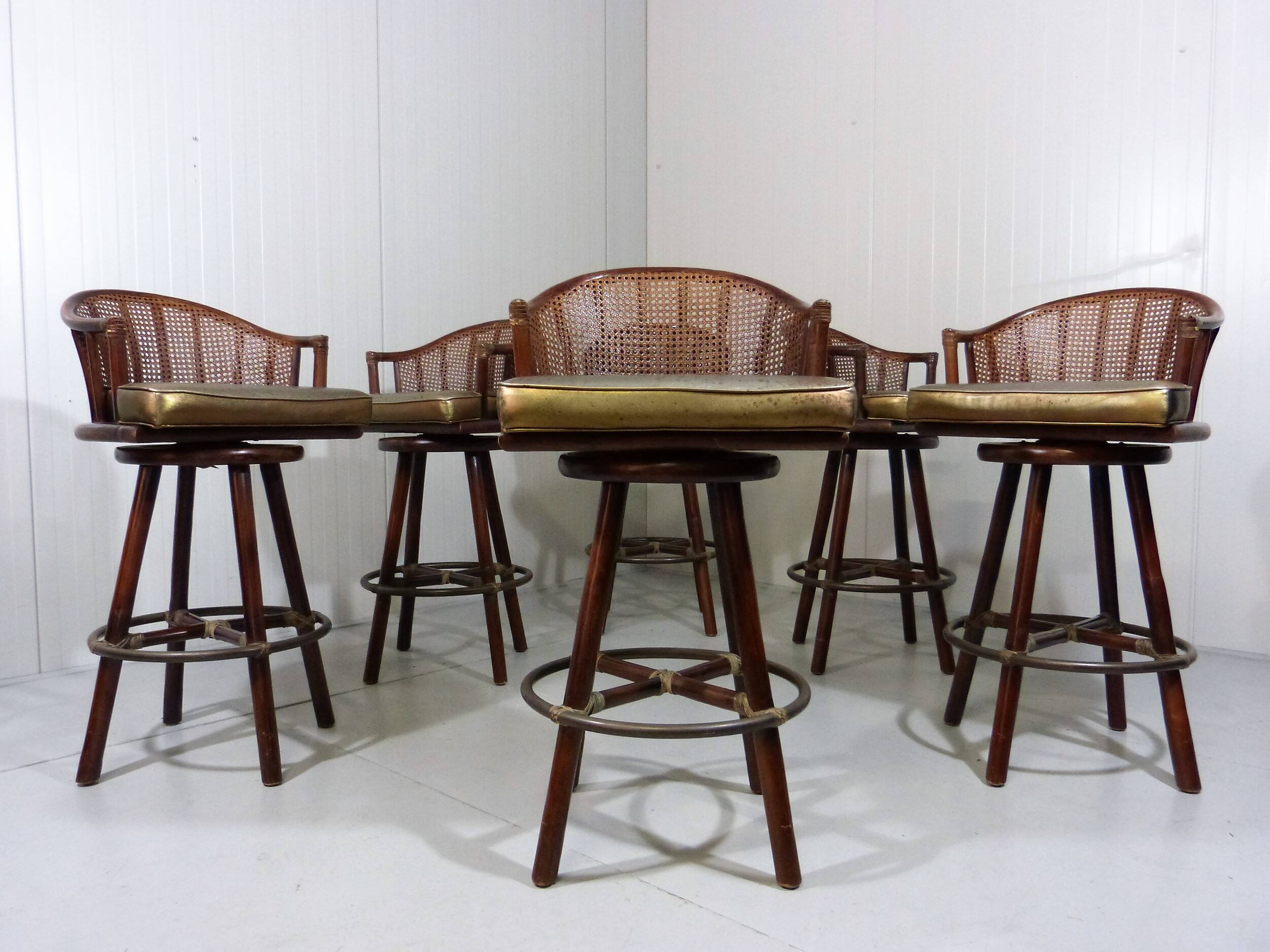 Elinor McGuire bar stools Hans Kaufeld 1960s