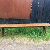 lot of 10 '30s bistro benches in pretty pattine fir