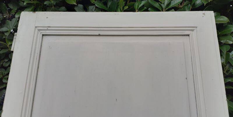 Communication door h221xl90cm old paneled, molded, interior