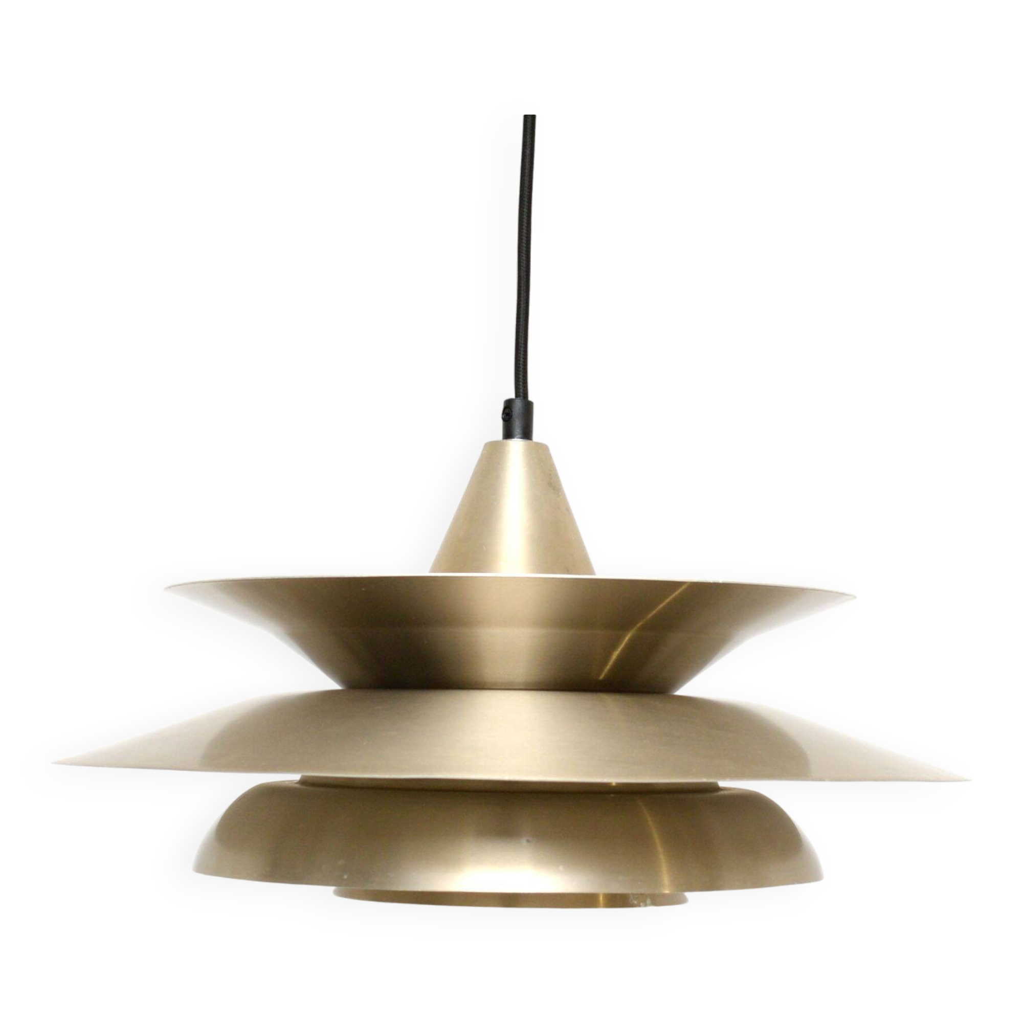 Vintage Danish lamp in brass, 1970's