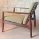 Scandinavian design armchair in solid teak vintage 1960s