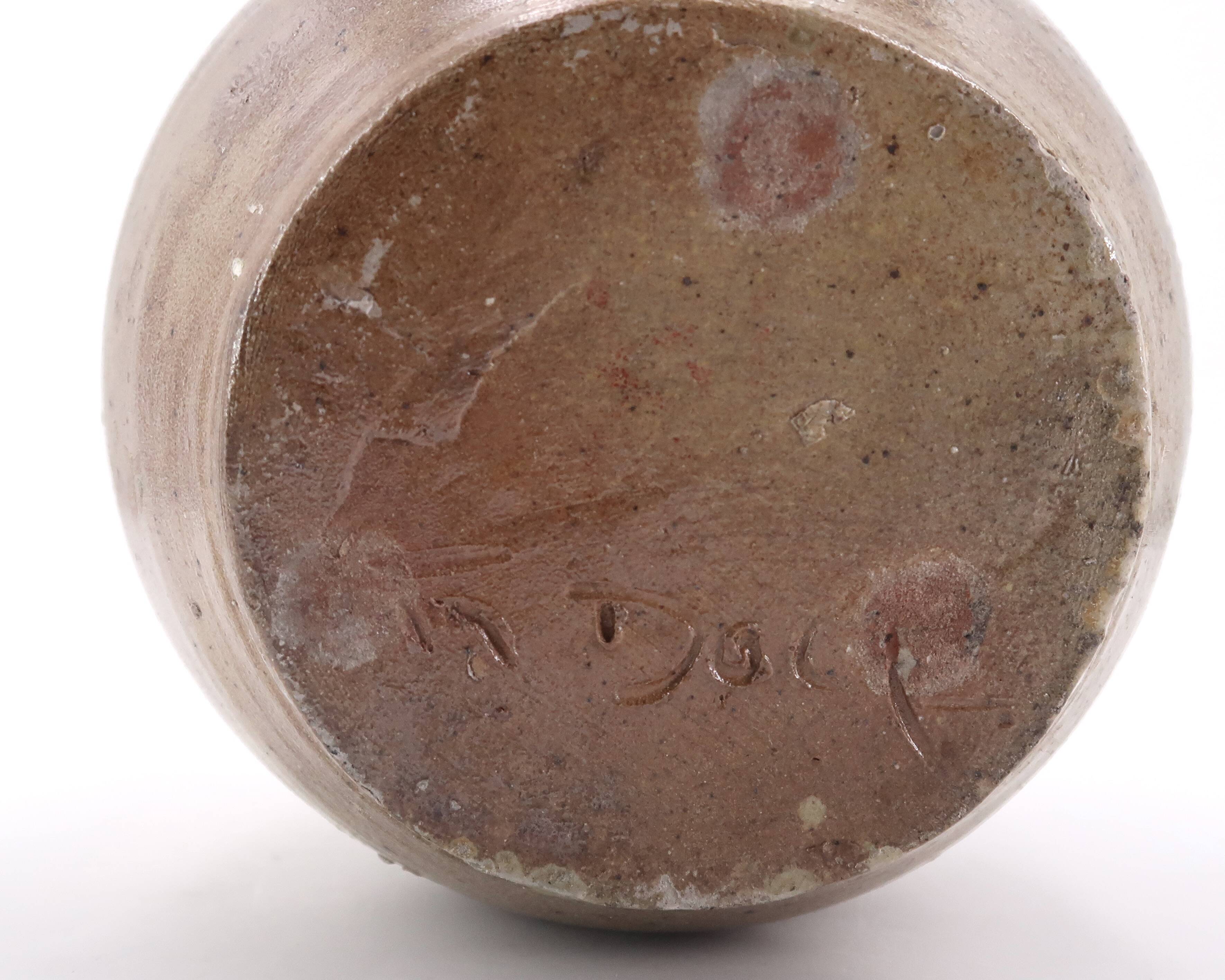 Stoneware bottle vase by Jean Michel Doix