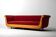 Sofa 'Primafila' en velours rouge par Molteni