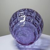Empoli vase in Alexandrite glass, transitioning from blue to pink, large textured model from the years.