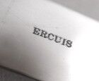 Ercuis Perles 24 knives, 12 table knives + 12 cheese knives in silver-plated metal, nearly new.