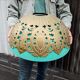 Opaline with its vintage chissed brass trim