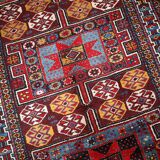 Handmade antique Persian Kurdish rug 122cm x 243cm 1880s - 1B419