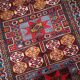 Handmade antique Persian Kurdish rug 122cm x 243cm 1880s - 1B419