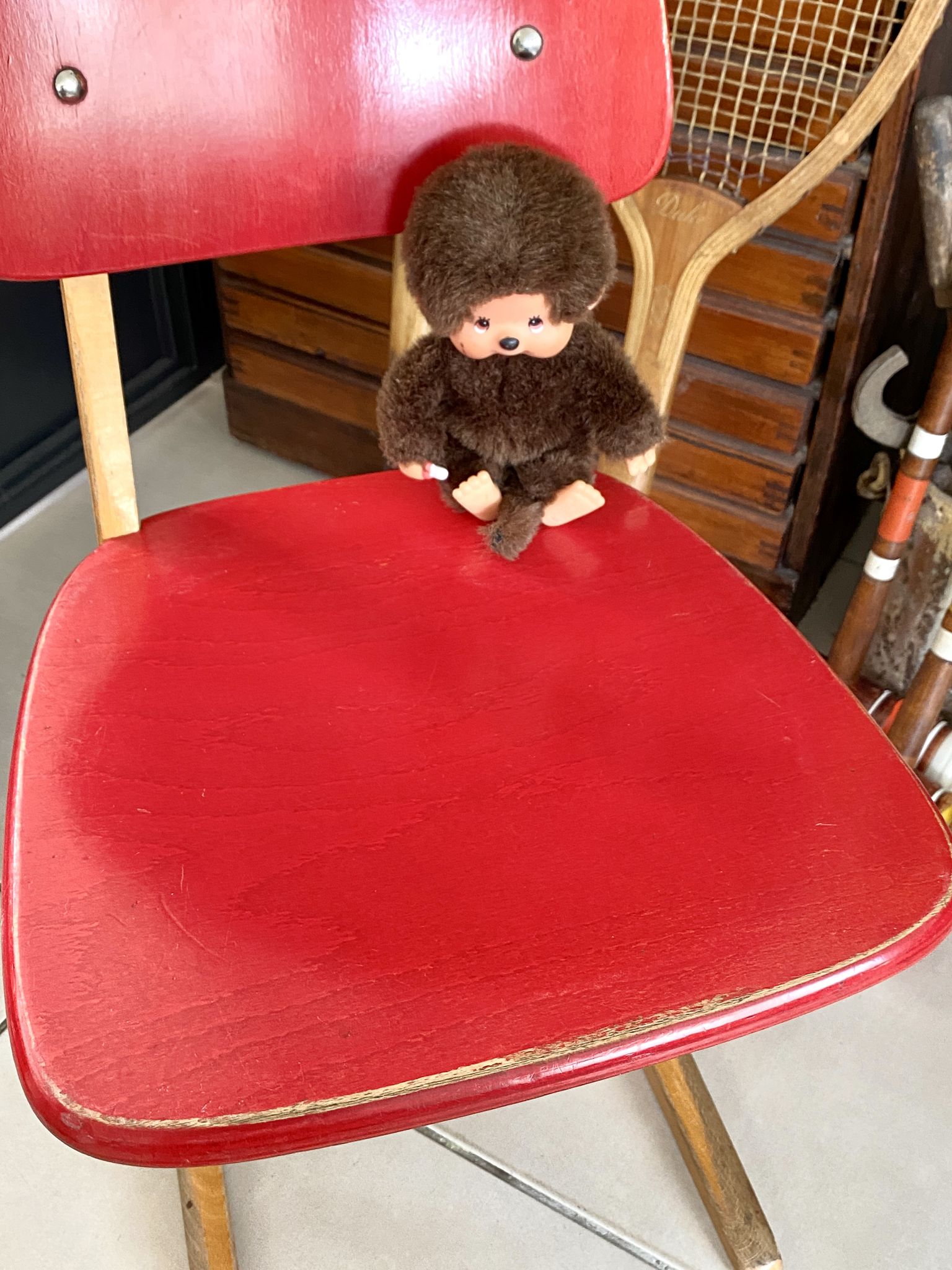 Vintage red Casala children's chair