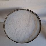 White marble bouillotte coffee table