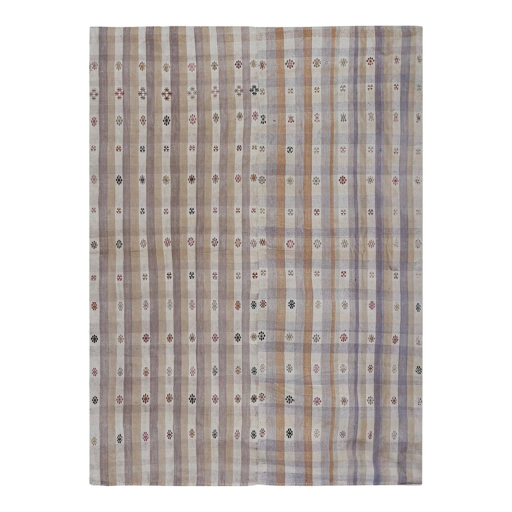Vintage Turkish kilim handwoven 182x260 cm